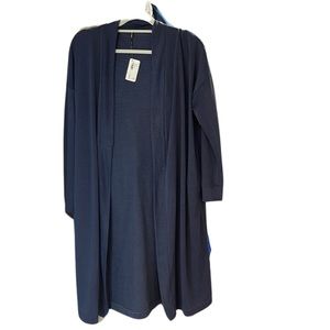 25 South blue lightweight cardigan size small casual business office maxi‎ long